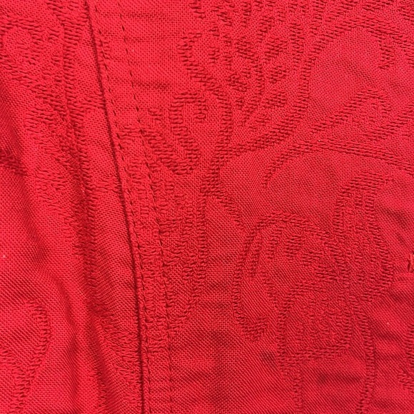 Coldwater Creek Womens Blazer/Jacket 10P Red Mandarin Collar Button Down Lined - Picture 7 of 15